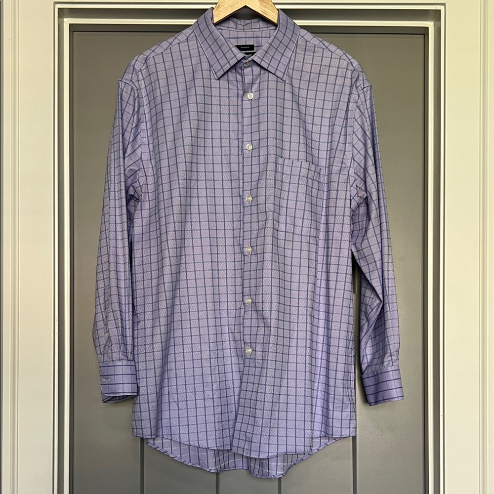 Pronto Uomo Non Iron Men’s Long  Sleeve Dress Shirt Size 17 32/33